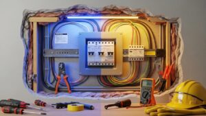 Modern home electrical system showcasing compliance, safety tools, and wiring upgrades for homeowners in Tampa